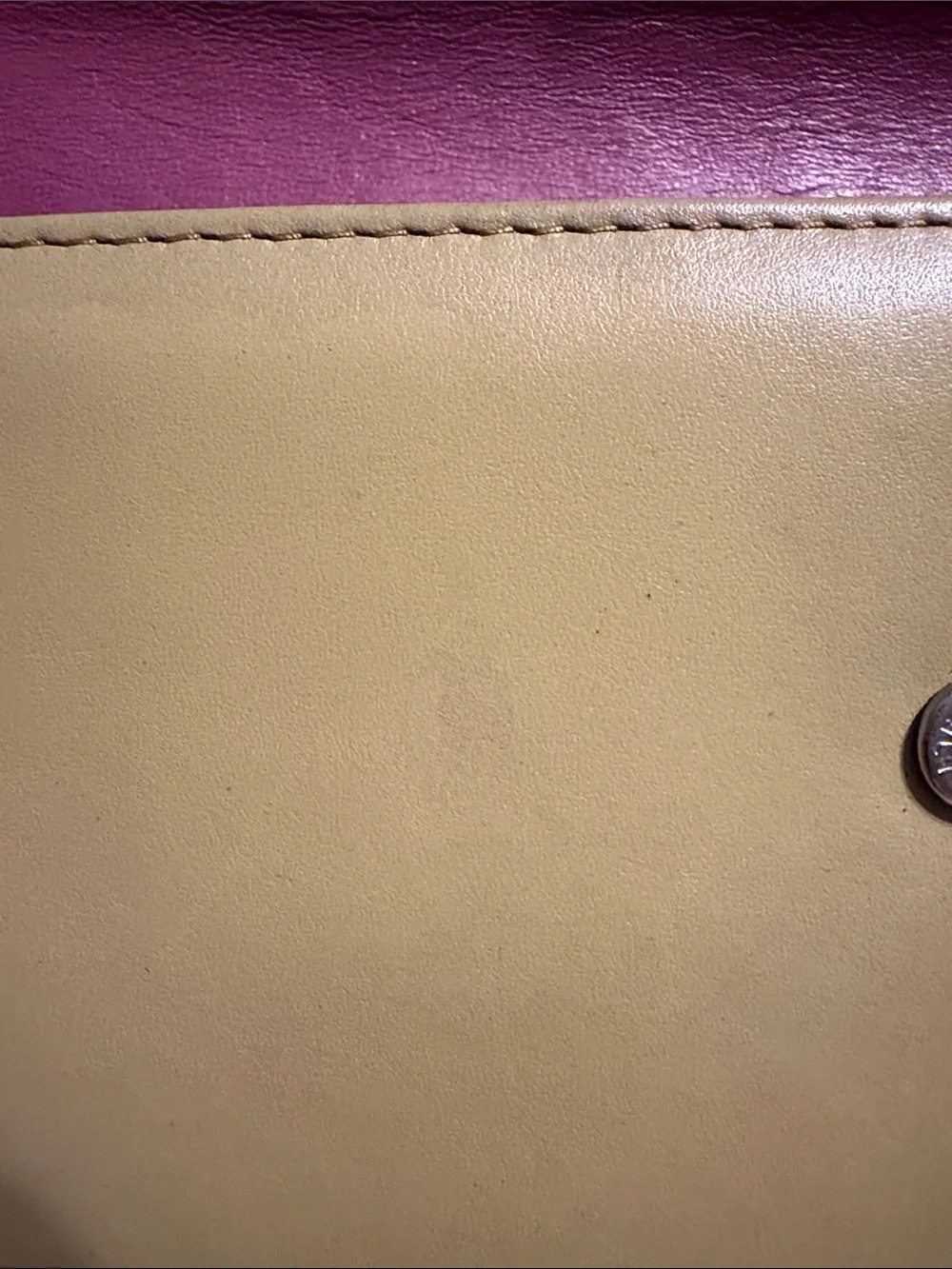 Vintage Lauren by Ralph Lauren Chartreuse Leather Envelope Wallet